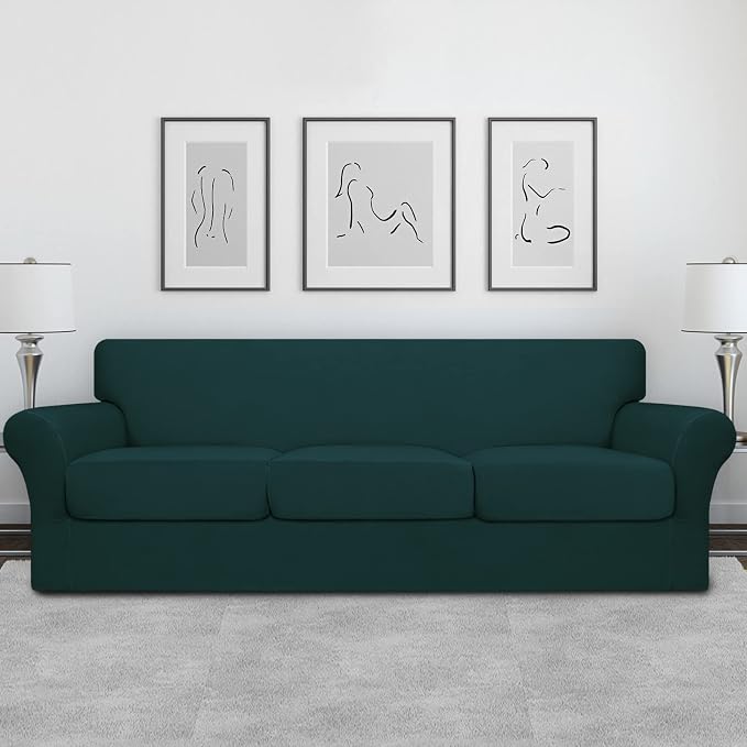 Easy-Going 4 Pieces Oversized Stretch Soft Couch Cover - Image 2