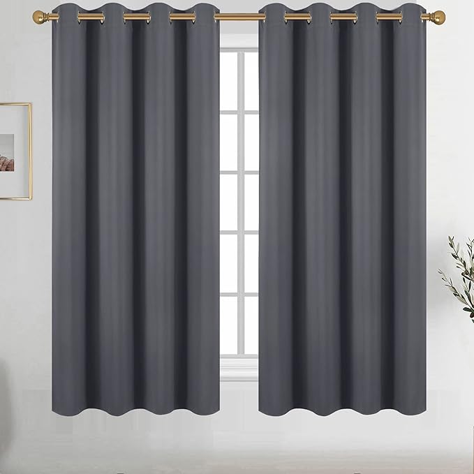 Diraysid Dark Grey Grommet Blackout Curtains by Diraysid%2C+refresh+your+life