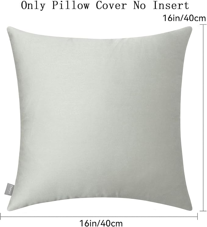 4-Pack 100% Cotton Comfortable Solid Decorative Throw Pillow Case, Thmyo Square - Image 6
