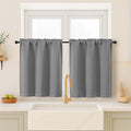 OVZME Grey Blackout Curtains for Small Window Treatment, Light Blocking Short by OVZME