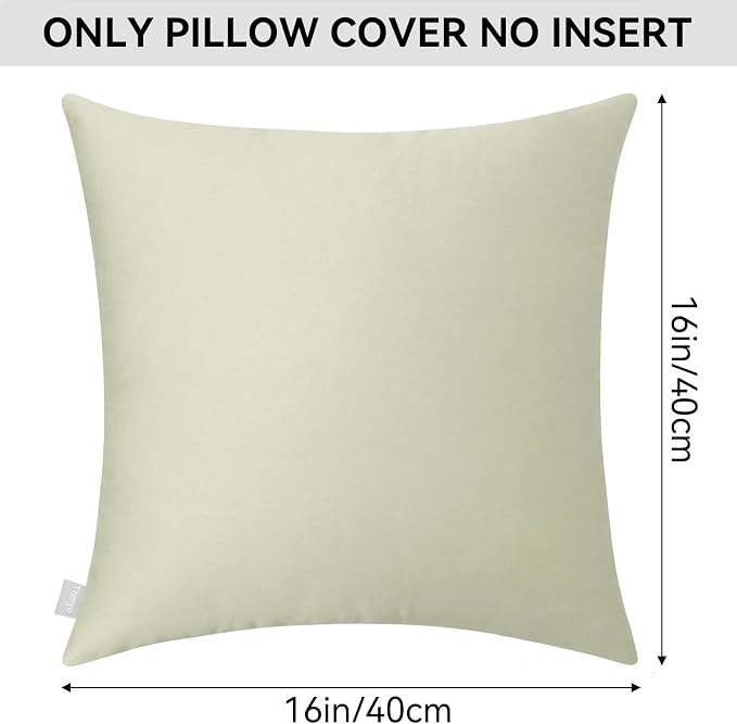 Thmyo 4-Pack 100% Cotton Comfortable Solid Decorative Throw Pillow Case Square - Image 6