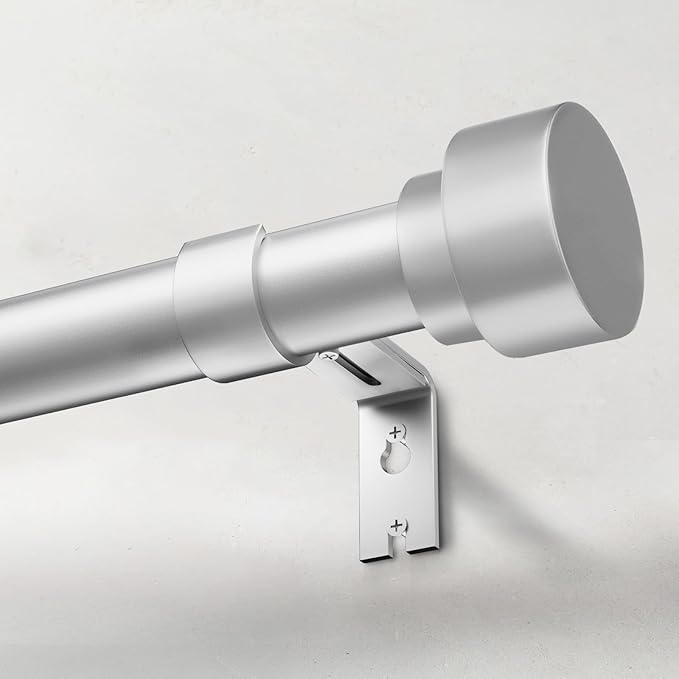 IFELS Heavy Duty Curtain Rods for Windows 72 to 144 Inch, 1 Inch Silver Window by IFELS