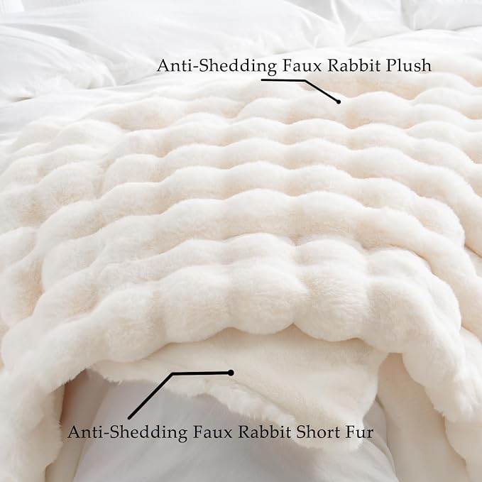 BENVWE Faux Fur Throw Blanket for Couch - Image 5