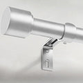 GEEBOBO Silver Curtain Rods for Windows 72 to 144 Inch, 1 Inch Adjustable Heavy by GEEBOBO