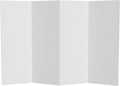 4 ft. Short White Temporary Cardboard Folding Screen by RedLantern