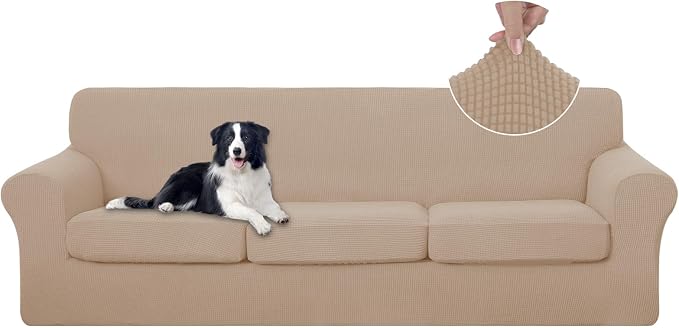 U-NICE HOME 4 Pieces Oversized Stretch Couch Cover Sofa Cover Washable Slipcover by U-NICEHOME
