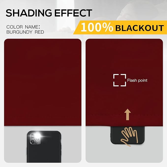 Yakamok 100% Blackout Curtains for Bedroom 2 Panels - Image 2