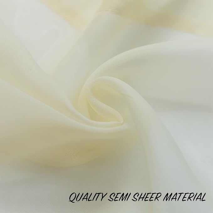 PearAge Beaded Sheer Valance Curtains - Image 3