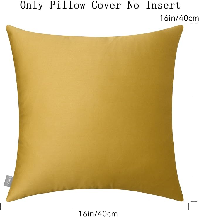 4-Pack 100% Cotton Comfortable Solid Decorative Throw Pillow Case, Thmyo Square - Image 5