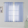 Simplebrand Rod Pocket Top Solid Voile Sheer Curtains by Simplebrand