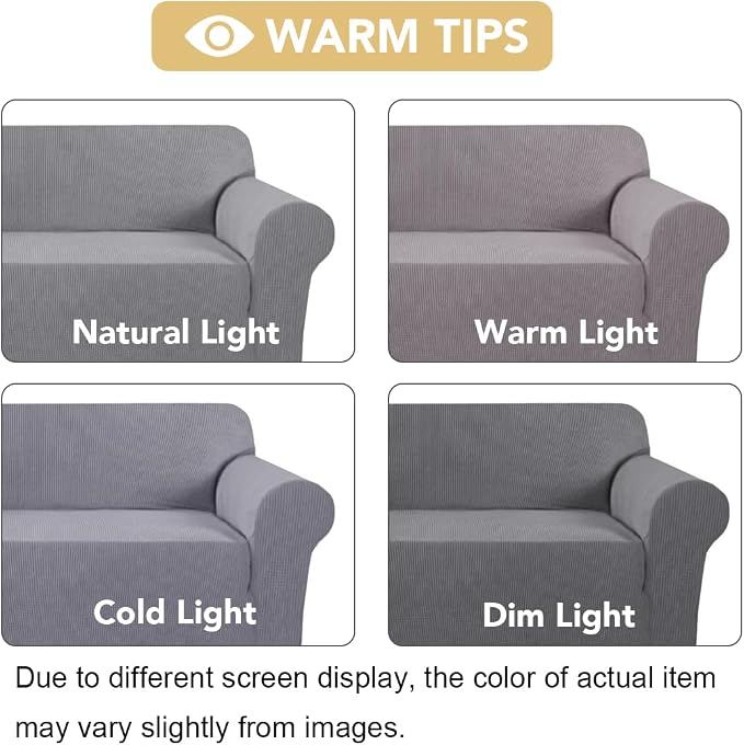 H.VERSAILTEX Stretch Oversized Couch Cover 1 Piece Sofa Slipcovers - Image 3