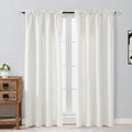 OVZME Light Beige Curtains for Bedroom 72 Inches Long 2 Panels Set, Solid by OVZME