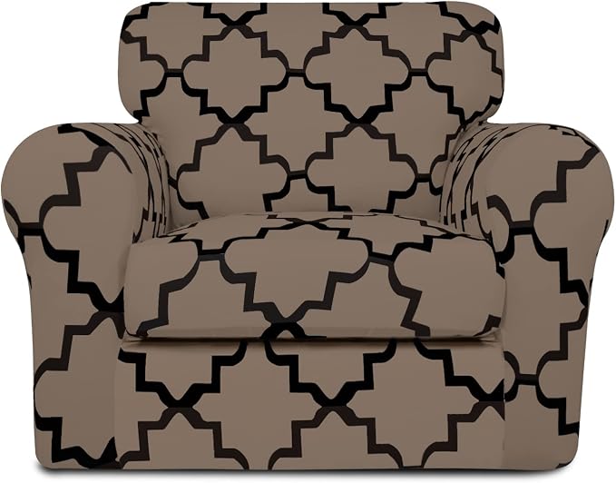 Easy-Going 2-Piece Stretch Couch Cover Print Fleece Sofa Slipcover, Micro Fiber by Easy-Going
