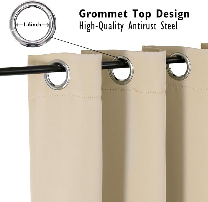 ChrisDowa Blackout Curtains 72 inches Long - Image 2