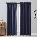 OVZME Navy Blue Blackout Curtains 84 Inches Long 2 Panels Set, Solid Thermal by OVZME
