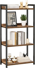 NUMENN Bookshelf, 4 Tier Bookshelves, Home Office Bookcase Shelf Storage by NUMENN
