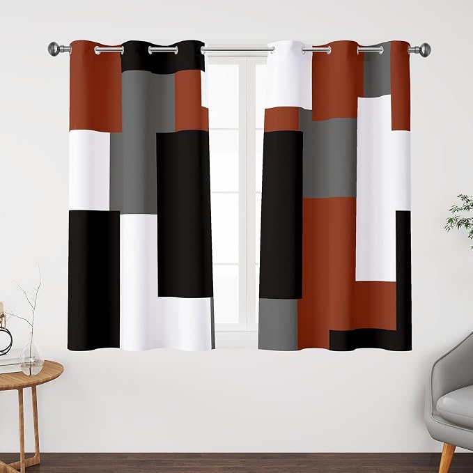 Tyrot Burnt Orange 100% Blackout Curtains by TyrotHomeDecor