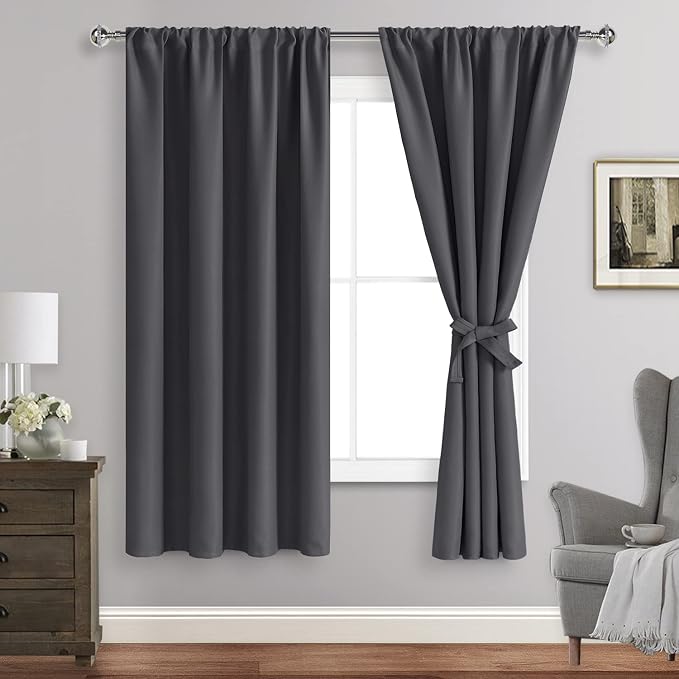 JIUZHEN Blackout Curtains for Bedroom– Thermal Insulated, Noise Reducing Room by JIUZHEN