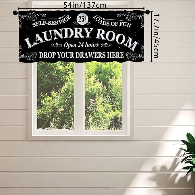 Black Kitchen Curtains Laundry Room Design - Image 5