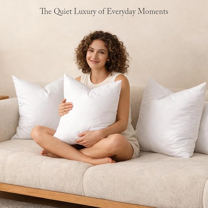puredown® 18x18 Feather Down Pillow Insert, 1 Pack Throw Pillow Insert - Image 4