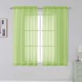 Simplebrand Lime Sheer Curtains 72 Inches Long 2 Panels by Simplebrand