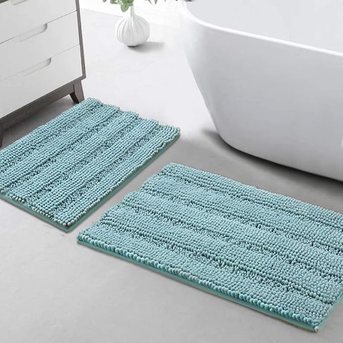 Turquoize Chenille Bathroom Rugs Set by Turquoize