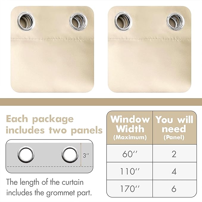 MIULEE Room Darkening Curtains Thermal Insulated Drapes Solid Window Treatment - Image 6
