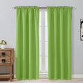 OVZME Lime Blackout Curtains for Bedroom 72 Inch Length 2 Panels Set, Thermal by OVZME