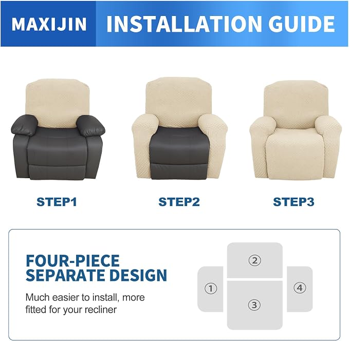MAXIJIN Recliner Cover Slipcovers - Image 6