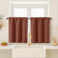 OVZME Kitchen Curtains for Small Window Treatment, Light Filtering Short Cafe by OVZME