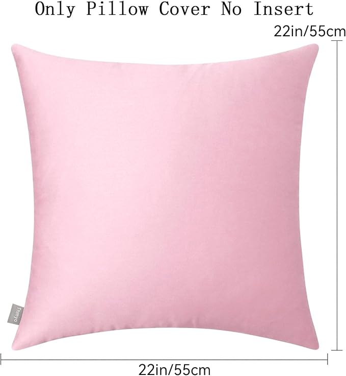 Thmyo 4-Pack 100% Cotton Comfortable Solid Decorative Throw Pillow Case Square - Image 5