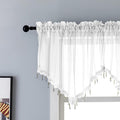 Beaded Triangle Sheer Valance Curtains by PearAge