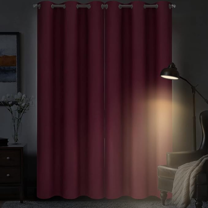 Diraysid Blackout Curtains for Bedroom Grommet Thermal Insulated Room Darkening - Image 4