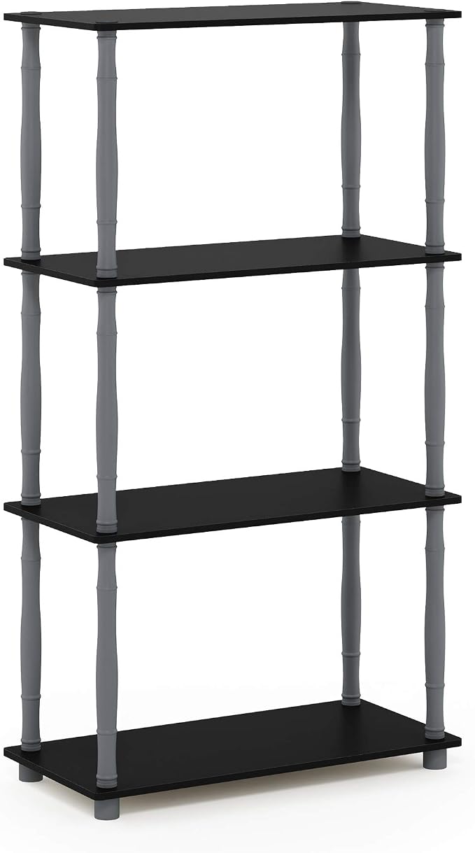 Furinno Turn-N-Tube 4-Tier Multipurpose Shelf Display Rack, Classic Tubes by Furinno-FitsYourSpaceFitsYourBudget