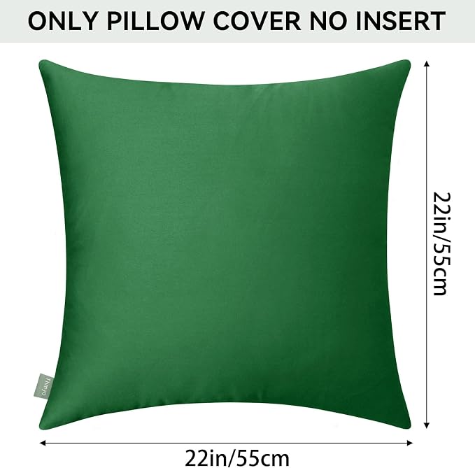 Thmyo 4-Pack 100% Cotton Comfortable Solid Decorative Throw Pillow Case Square - Image 6