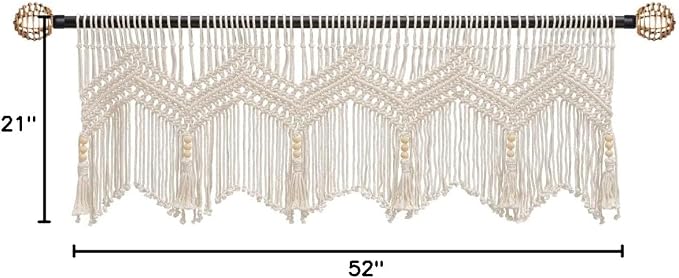 Boho Valance Macrame Curtains for Windows Macrame Valance for Bedroom - Image 10