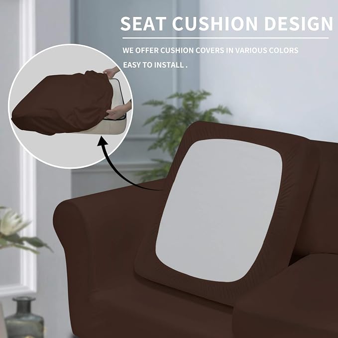 Easy-Going 4 Pieces Oversized Stretch Soft Couch Cover - Image 3
