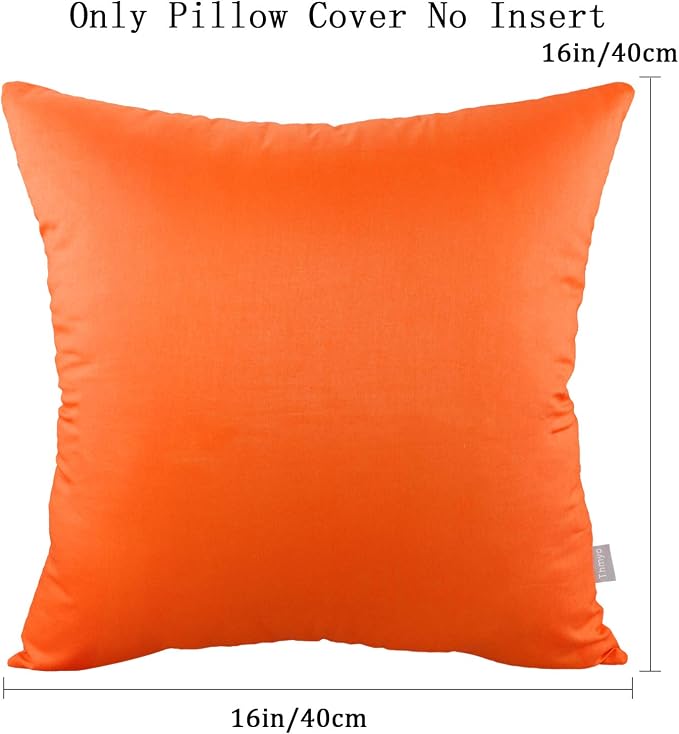 Thmyo 4-Pack 100% Cotton Comfortable Solid Decorative Throw Pillow Cases Square - Image 8