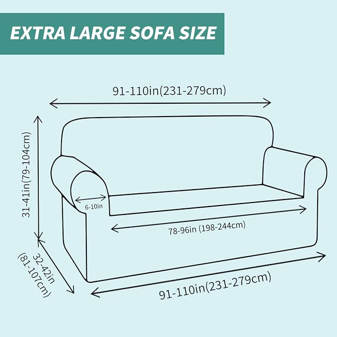 YEMYHOM Couch Cover Latest Jacquard Design High Stretch Extra Large Sofa Covers - Image 5