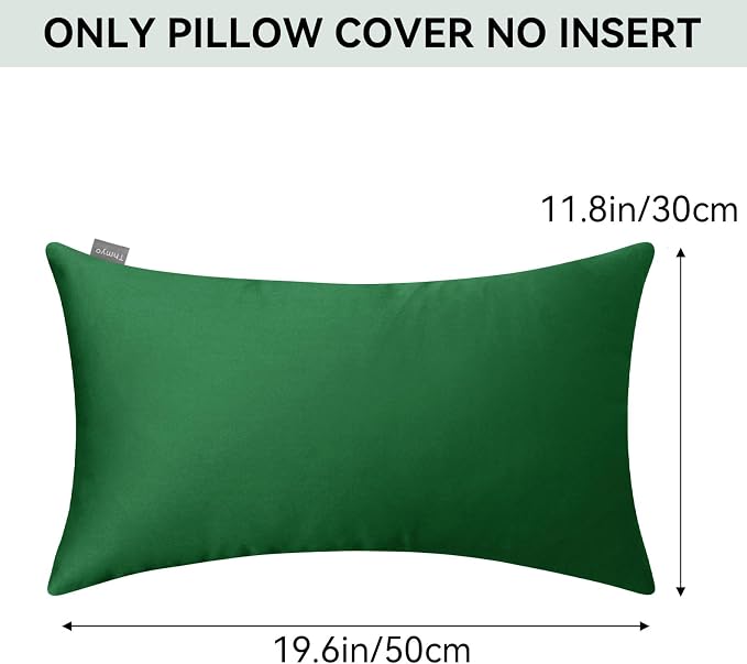 4-Pack 100% Cotton Lumbar Comfortable Solid Decorative Throw Pillow Case - Image 6