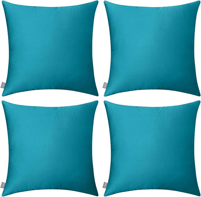 Thmyo 4-Pack 100% Cotton Comfortable Solid Decorative Throw Pillow Case by Thmyo