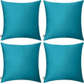 Thmyo 4-Pack 100% Cotton Comfortable Solid Decorative Throw Pillow Case Square by Thmyo