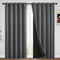 Yakamok 100% Blackout Curtains for Bedroom 96 Inch Length, Noise Reducing by Yakamok