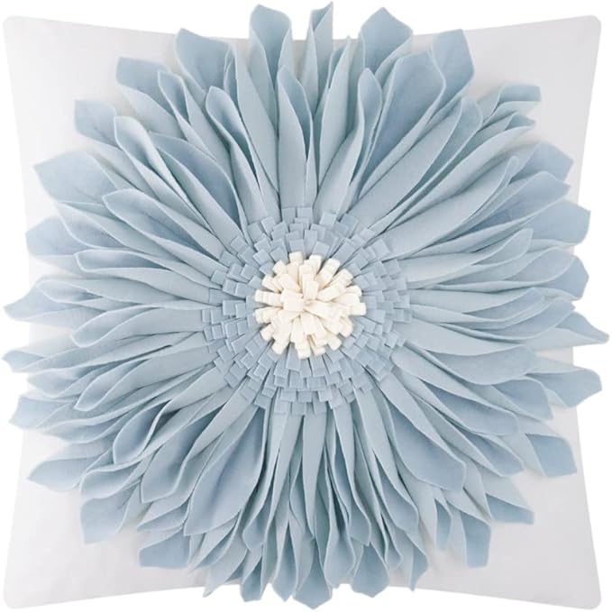 OiseauVoler 3D Sunflower Handmade Throw Pillow Covers Floral Pillowcases by OiseauVoler
