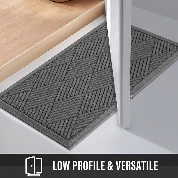 HIYARD Sturdy Front Door Mat, Absorbent Muddy Dirt Resist Welcome Door Mats - Image 6