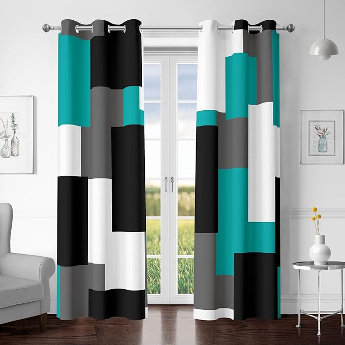 Tyrot Teal/Turquoise 100% Blackout Curtains by TyrotHomeDecor