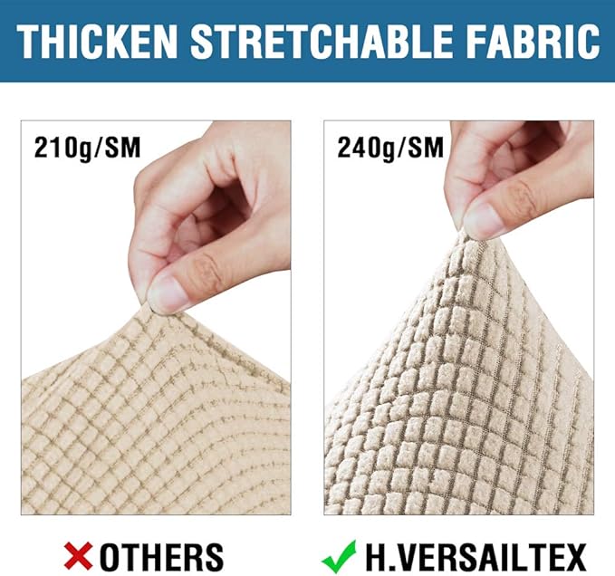 H.VERSAILTEX 4 Piece Stretch Couch Covers - Image 5