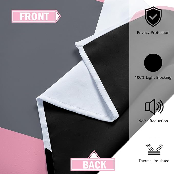 Tyrot Pink 100% Blackout Curtains - Image 5