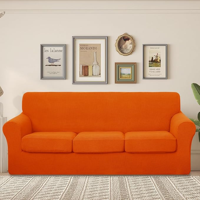 U-NICE HOME 4 Pieces Stretch Couch Cover Sofa Cover Washable Sofa Slipcover - Image 2