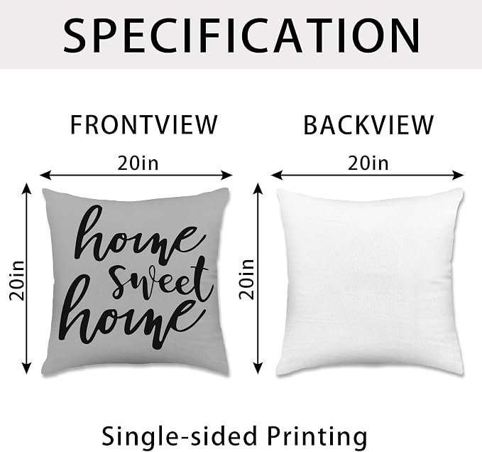 Hexagram Grey Geometric Pillow Covers 20x20 Set of 4, Decorative Outdoor Modern - Image 3